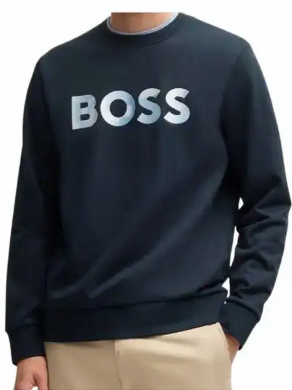 Boss Men's Long Sleeve Brand Logo Print Crew Sweatshirt XXL Designer Streetwear